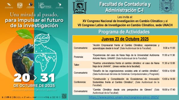 XV Congreso Nacional de Investigación en Cambio Climático y VII Congreso Latino de Investigación en Cambio Climático