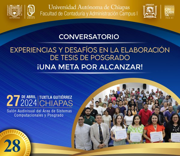 28| CONVERSATORIO EXPERIENCIAS Y DESAFÍOS EN LA ELABORACIÓN DE TESIS DE POSGRADO: ¡UNA META POR ALCANZAR!