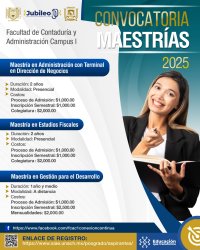 Nuevas convocatorias de Maestrías