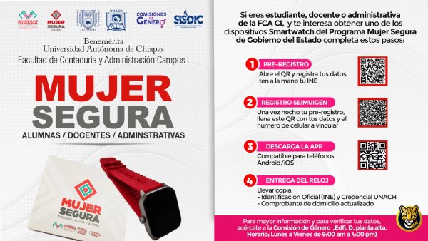 Registrate al Programa: "Mujer Segura"